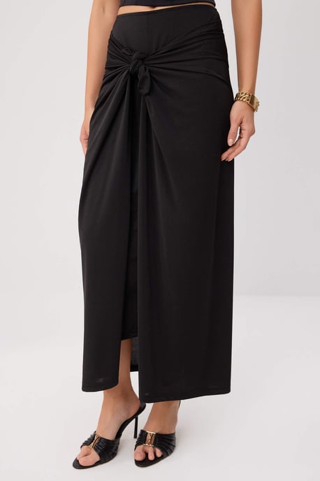 TRENDYOLMİLLA Women's Black Plain Maxi Skirts - Image 2