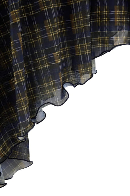 Trendyol Curve Dam Flerfärgad Rutig Maxi Asymmetrisk Stora storlekar Kjolar - Image 4