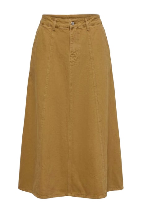TRENDYOLMİLLA Dames Kaki Effen Maxi Skater Rokken - Image 4