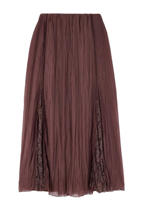 Trendyol Curve Dam Brun Enfärgad Maxi Plus size Kjolar - Image 5