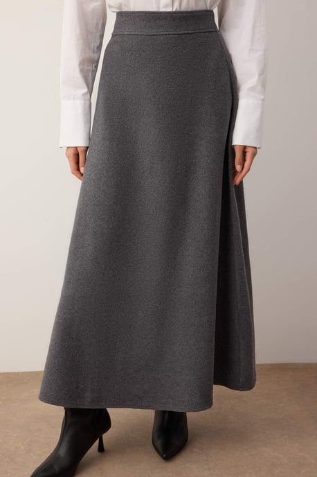 Trendyol Modest Dames Grijs Effen Maxi A-lijn Modest Rokken - Image 2