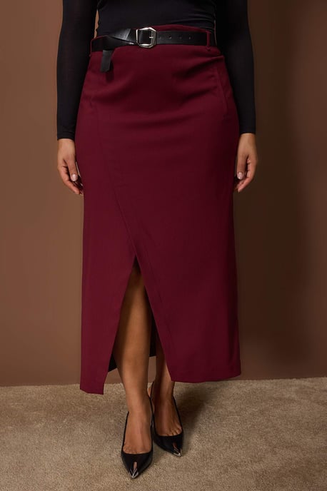 Trendyol Curve Dam Lila Enfärgad Maxi Plus size Kjolar - Image 2