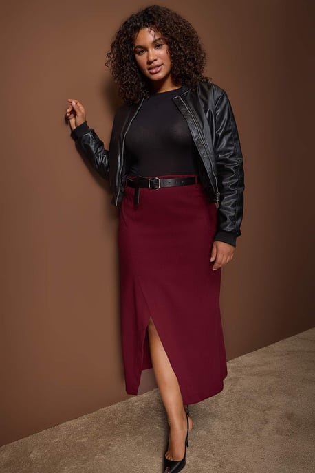 Trendyol Curve Dam Lila Enfärgad Maxi Plus size Kjolar - Image 4
