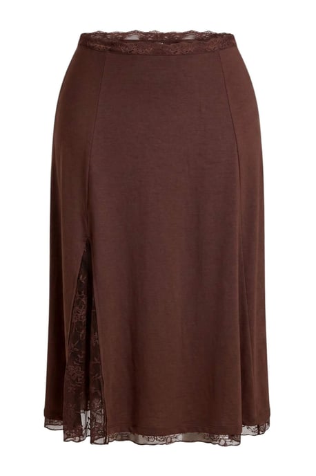 Trendyol Curve Dam Brun Enfärgad Maxi Plus size Kjolar - Image 4