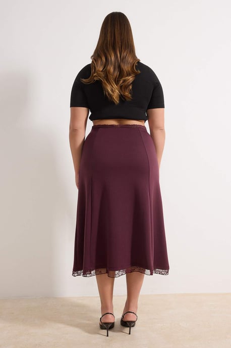 Trendyol Curve Dam Lila Enfärgad Maxi Plus size Kjolar - Image 3