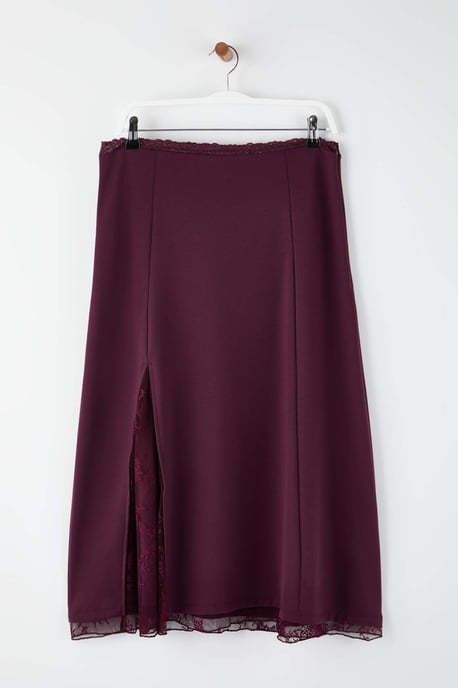 Trendyol Curve Dam Lila Enfärgad Maxi Plus size Kjolar - Image 4