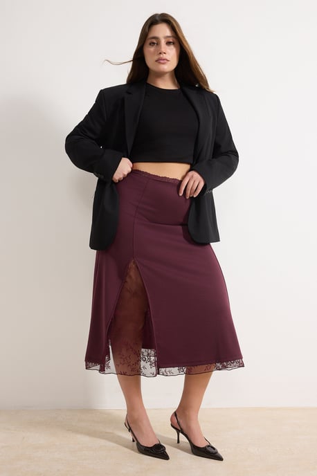 Trendyol Curve Dam Lila Enfärgad Maxi Plus size Kjolar - Image 6