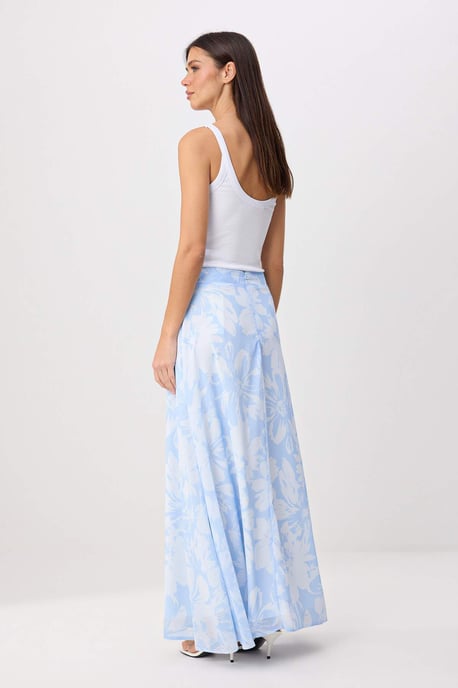 TRENDYOLMİLLA Dames Blauw Bloemen Maxi A-lijn Rokken - Image 3