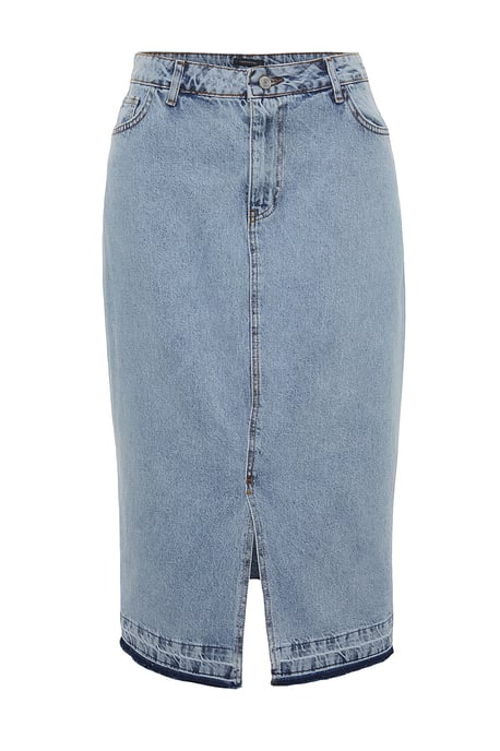Trendyol Curve Dam Blå Enfärgad Maxi A-linje A-linje Plus size Kjolar - Image 5