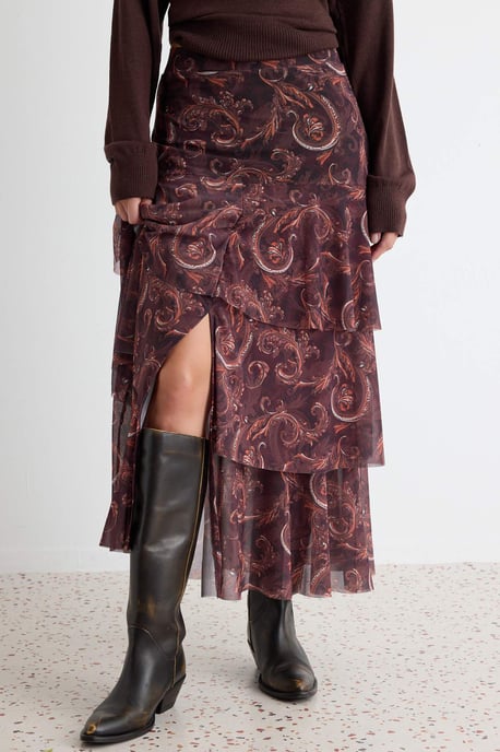 TRENDYOLMİLLA Dames Meerkleurig Stippen Maxi A-lijn Rokken - Image 3