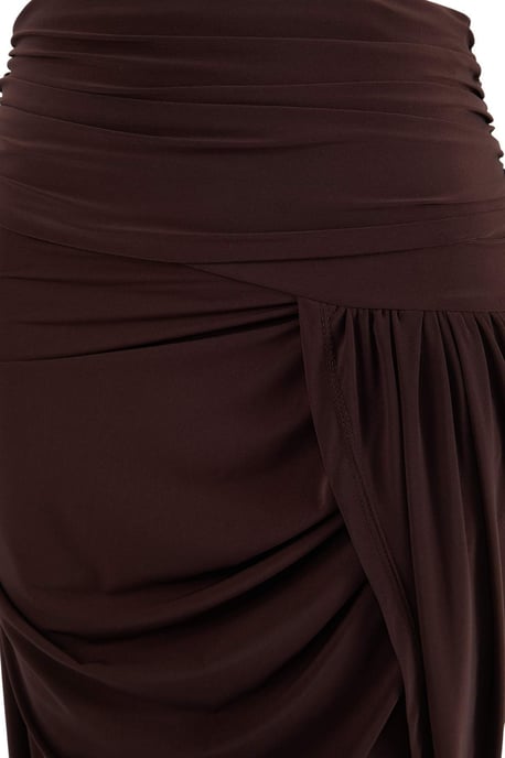 Trendyol Curve Dam Brun Enfärgad Maxi Penn kjol Plus size Kjolar - Image 3