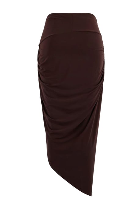 Trendyol Curve Dam Brun Enfärgad Maxi Penn kjol Plus size Kjolar - Image 4