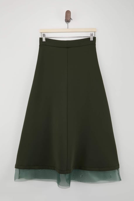 Trendyol Modest Dames Kaki Effen Maxi Modest Rokken - Image 5