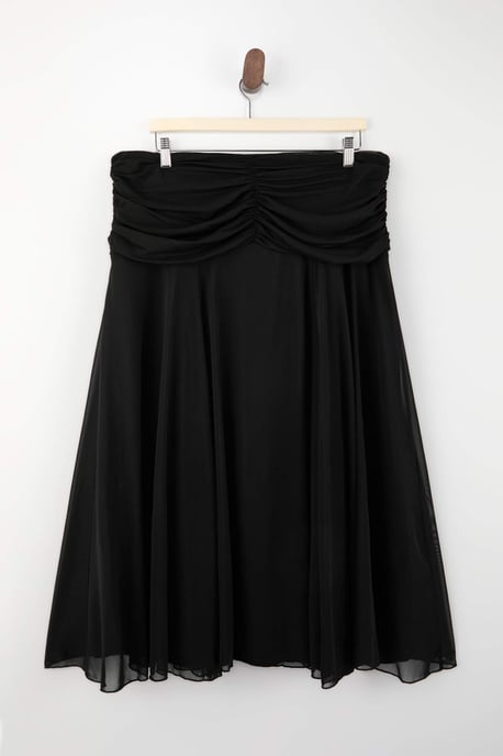 Trendyol Curve Dam Svart Etniskt mönster Maxi Plus size Kjolar - Image 4