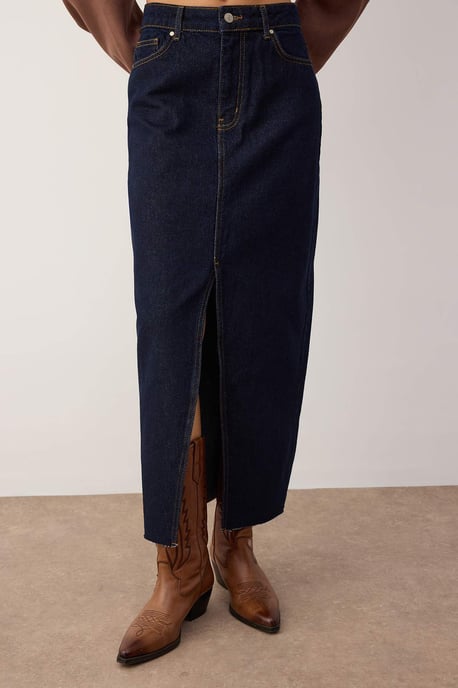 TRENDYOLMİLLA Dames Blauw Effen Maxi Kokerrok- rok Kokerrok- rok Rokken - Image 2