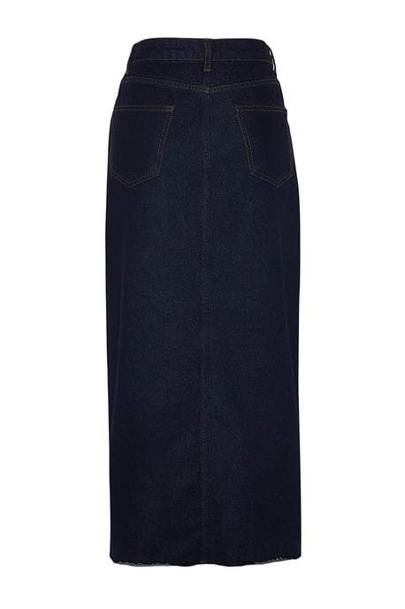 TRENDYOLMİLLA Dames Blauw Effen Maxi Kokerrok- rok Kokerrok- rok Rokken - Image 5