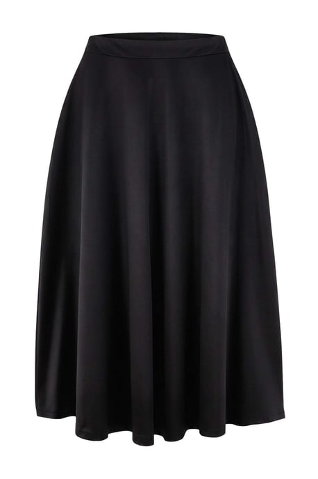 Trendyol Curve Dames Zwart Effen Maxi Grote maten Rokken - Image 3