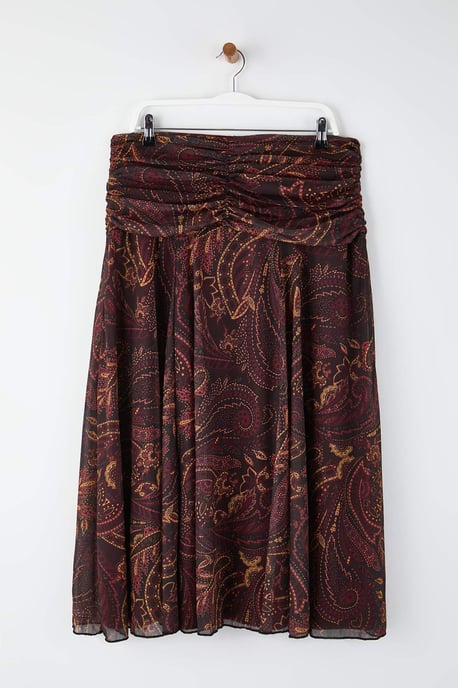 Trendyol Curve Dam Flerfärgad Etniskt mönster Maxi Plus size Kjolar - Image 2
