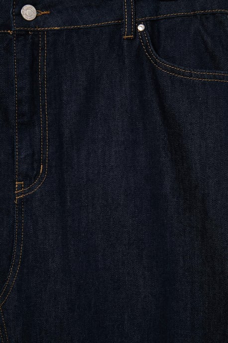 Trendyol Curve Dam Mörkblå Enfärgad Maxi Penn kjol Plus size Kjolar - Image 5