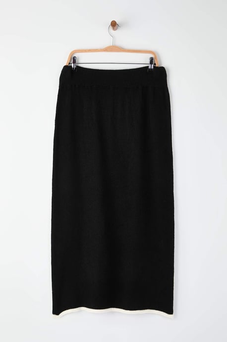 Trendyol Curve Dam Svart Randig Maxi Penn kjol Plus size Kjolar - Image 5