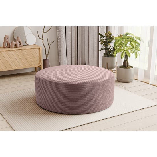 Furnilux Kolo kruk large old pink grote kruk in trendy corduroy stof - Image 2