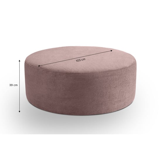 Furnilux Kolo kruk large old pink grote kruk in trendy corduroy stof - Image 3