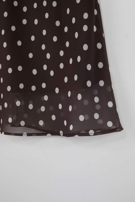 Trendyol Curve Dam Brun Prickig Maxi Sjöjungfru Plus size Kjolar - Image 3