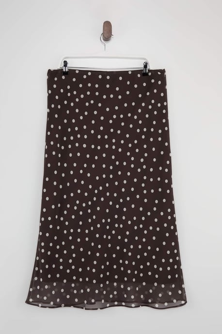 Trendyol Curve Dam Brun Prickig Maxi Sjöjungfru Plus size Kjolar - Image 4