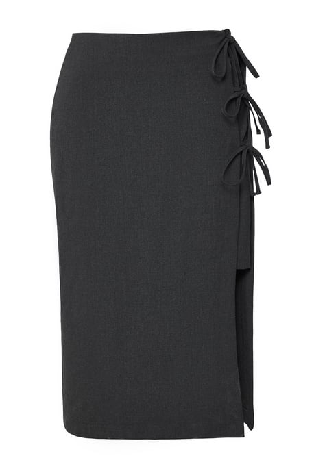 Trendyol Curve Dam Grå Enfärgad Midi A-linje Plus size Kjolar - Image 5