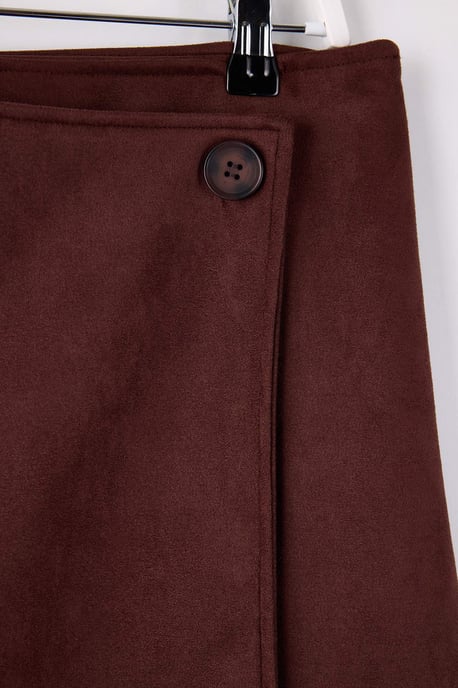 Trendyol Curve Dam Brun Enfärgad Midi Plus size Kjolar - Image 5
