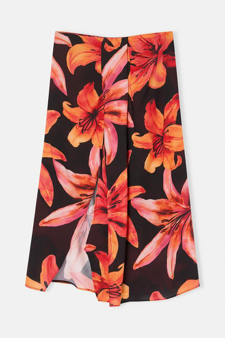 Trendyol Curve Dam Svart Blommig Midi Plus size Kjolar - Image 3
