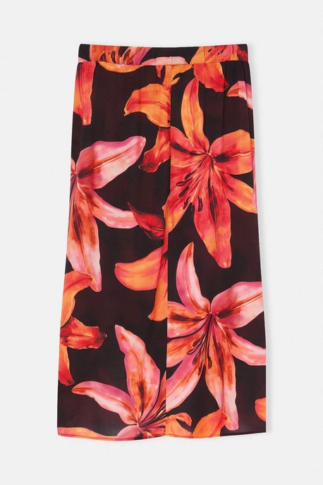 Trendyol Curve Dam Svart Blommig Midi Plus size Kjolar - Image 5