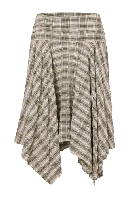 Trendyol Curve Dam Flerfärgad Rutig Midi Plus size Kjolar - Image 3