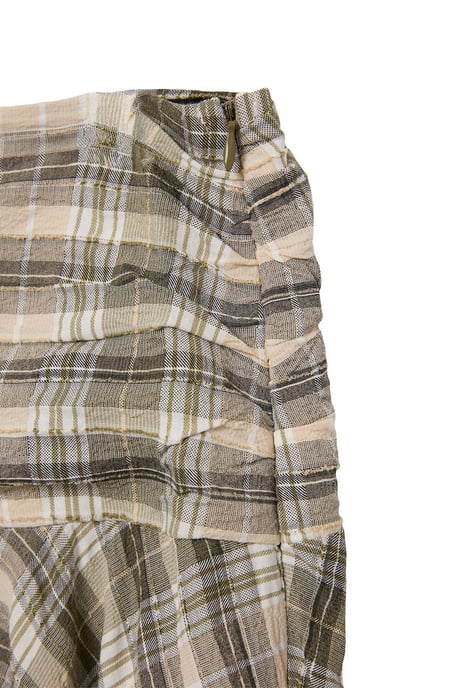 Trendyol Curve Dam Flerfärgad Rutig Midi Plus size Kjolar - Image 4