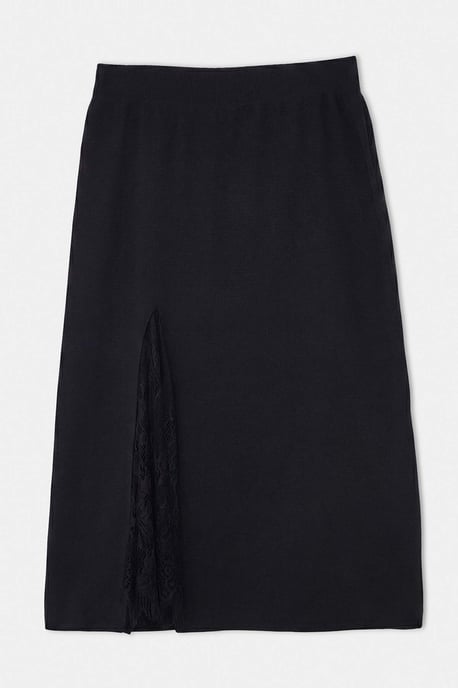 Trendyol Curve Dam Svart Enfärgad Midi Skater Plus size Kjolar - Image 1