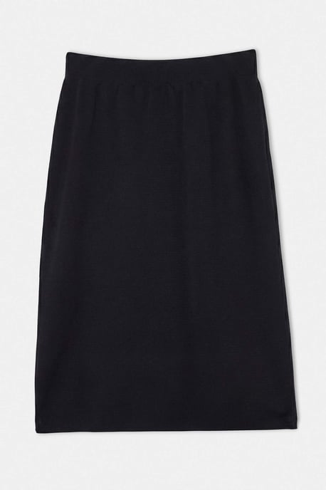 Trendyol Curve Dam Svart Enfärgad Midi Skater Plus size Kjolar - Image 2