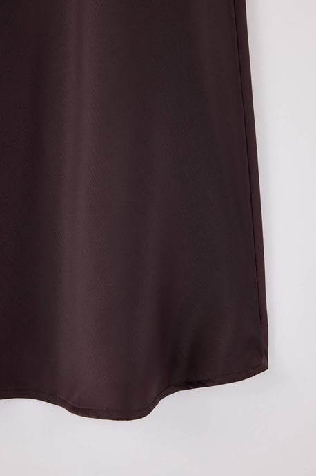 Trendyol Curve Dam Brun Enfärgad Midi Plus size Kjolar - Image 5