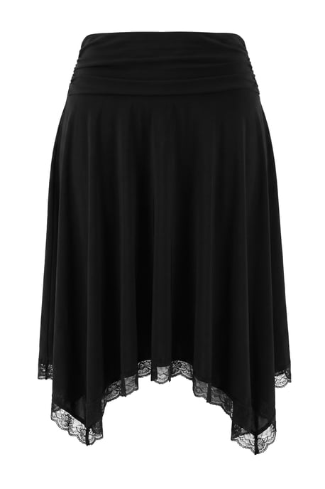 Trendyol Curve Dam Svart Enfärgad Midi Skater Plus size Kjolar - Image 3