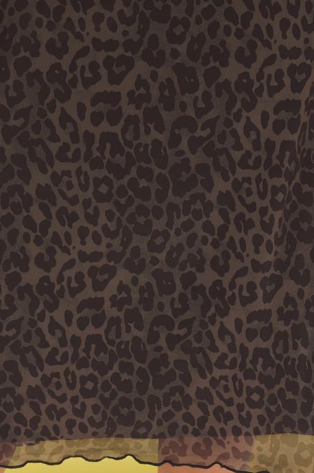 Trendyol Curve Dam Khaki Djurmönster Midi A-linje Plus size Kjolar - Image 2