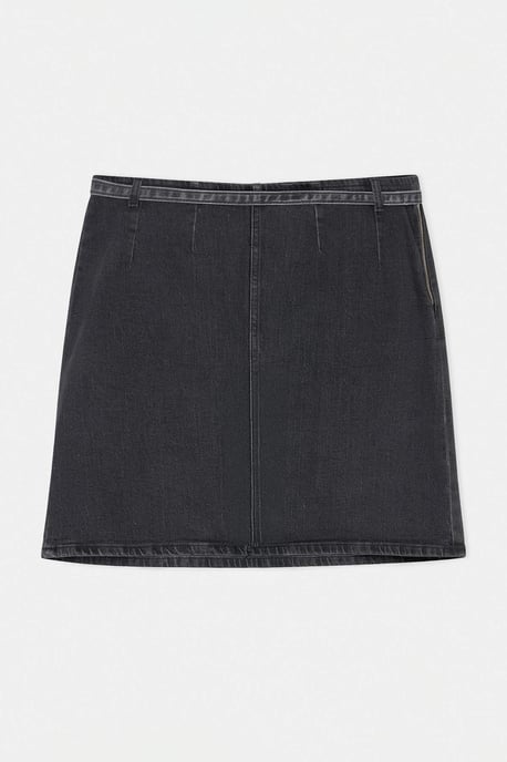 Trendyol Curve Dam Grå Enfärgad Kort / Mini A-linje Plus size Kjolar - Image 4