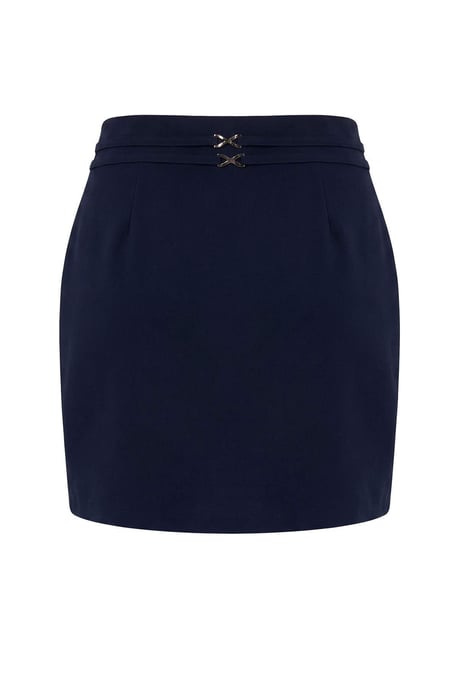 Trendyol Curve Dam Mörkblå Enfärgad Kort / Mini A-linje Plus size Kjolar - Image 4