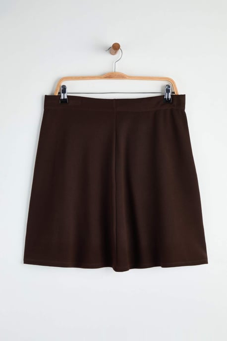Trendyol Curve Dam Brun Enfärgad Kort / Mini A-linje A-linje Plus size Kjolar - Image 4