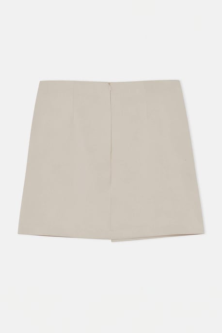 Trendyol Curve Dam Ecru Enfärgad Kort / Mini A-linje Plus size Kjolar - Image 5