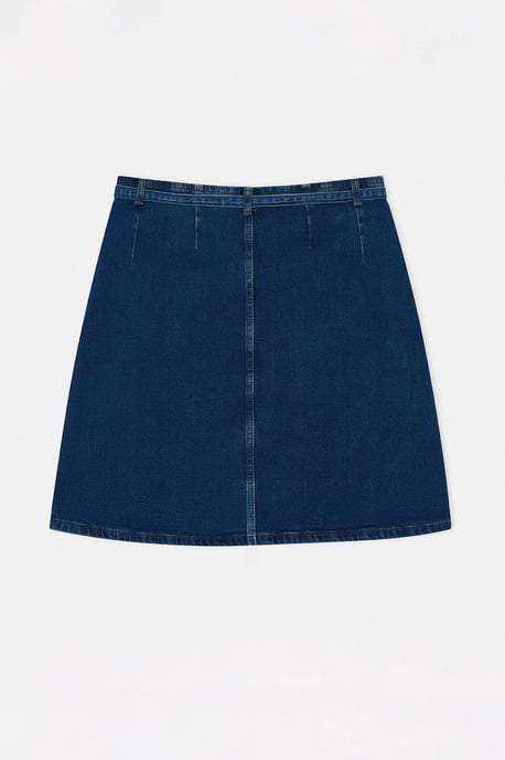 Trendyol Curve Dam Blå Enfärgad Kort / Mini A-linje Plus size Kjolar - Image 5