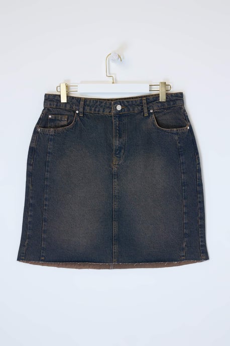 Trendyol Curve Dam Blå Enfärgad Kort / Mini A-linje Plus size Kjolar - Image 4