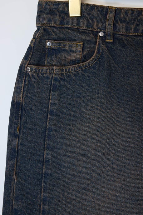 Trendyol Curve Dam Blå Enfärgad Kort / Mini A-linje Plus size Kjolar - Image 5