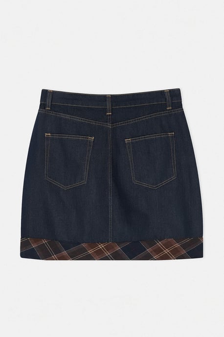 Trendyol Curve Dam Mörkblå Enfärgad Kort / Mini A-linje Plus size Kjolar - Image 5