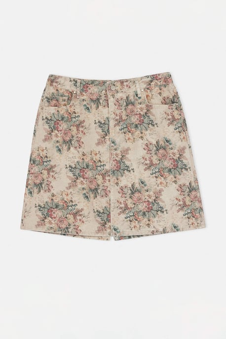 Trendyol Curve Dam Flerfärgad Blommig Kort / Mini A-linje Plus size Kjolar - Image 3