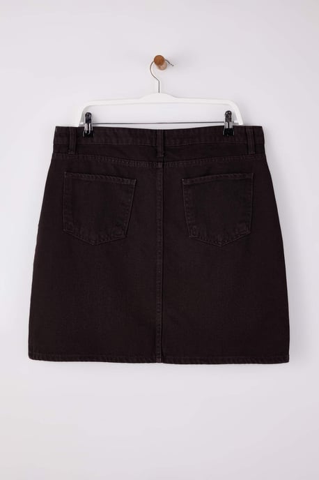 Trendyol Curve Dam Brun Enfärgad Kort / Mini A-linje A-linje Plus size Kjolar - Image 4