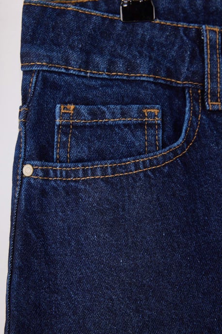 Trendyol Curve Dames Donkerblauw Effen Kort / Mini A-lijn Grote maten Rokken - Image 5